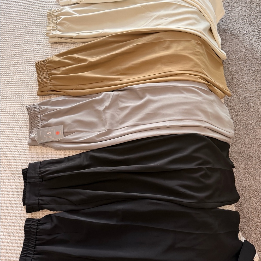 Mixed Neutral Wide Leg Pants Bundle - Black, Gray, White, Khaki